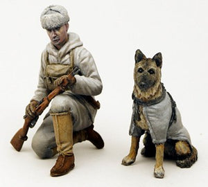 ToRo Model 35F109 Wojna Zimowa - Armia Fińska - Młody Łącznik z Psem / Winter War 1939-40 - Young messenger boy with his dog 1/35 – zdjęcie 4