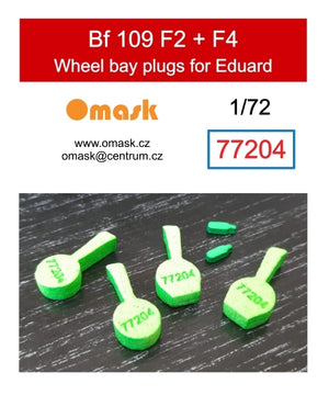 Omask 77204 Bf 109 F2 + F4 wheel bay plugs (for Eduard) 1/72
