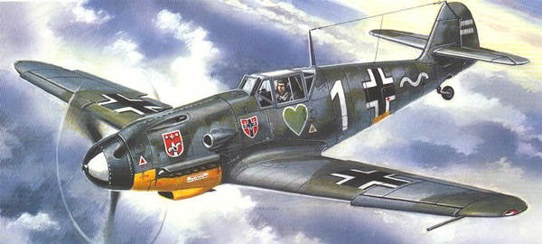 A-Model 72125 Messerschmitt Bf-109 F-4 German IIWW Fighter 1/72