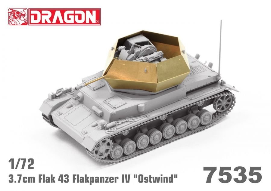 Dragon 7535 3.7cm FlaK 43 Flakpanzer IV &amp;quot;Ostwind&amp;quot; 1/72 – zdjęcie 6