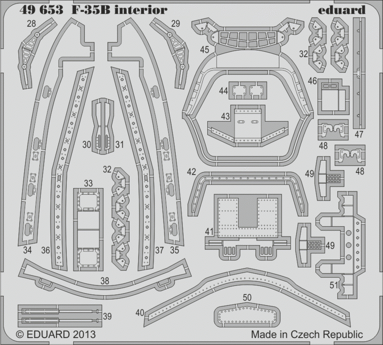Eduard 49653 F-35B interior S. A. KITTY HAWK 1/48 – zdjęcie 2
