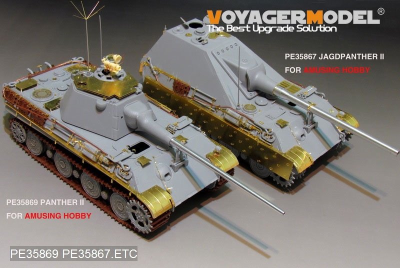 Voyager Model PE35867 WWII German Jagdpanther II tank destroyer basic gor AMUSING HOBBY 1/35 – zdjęcie 7