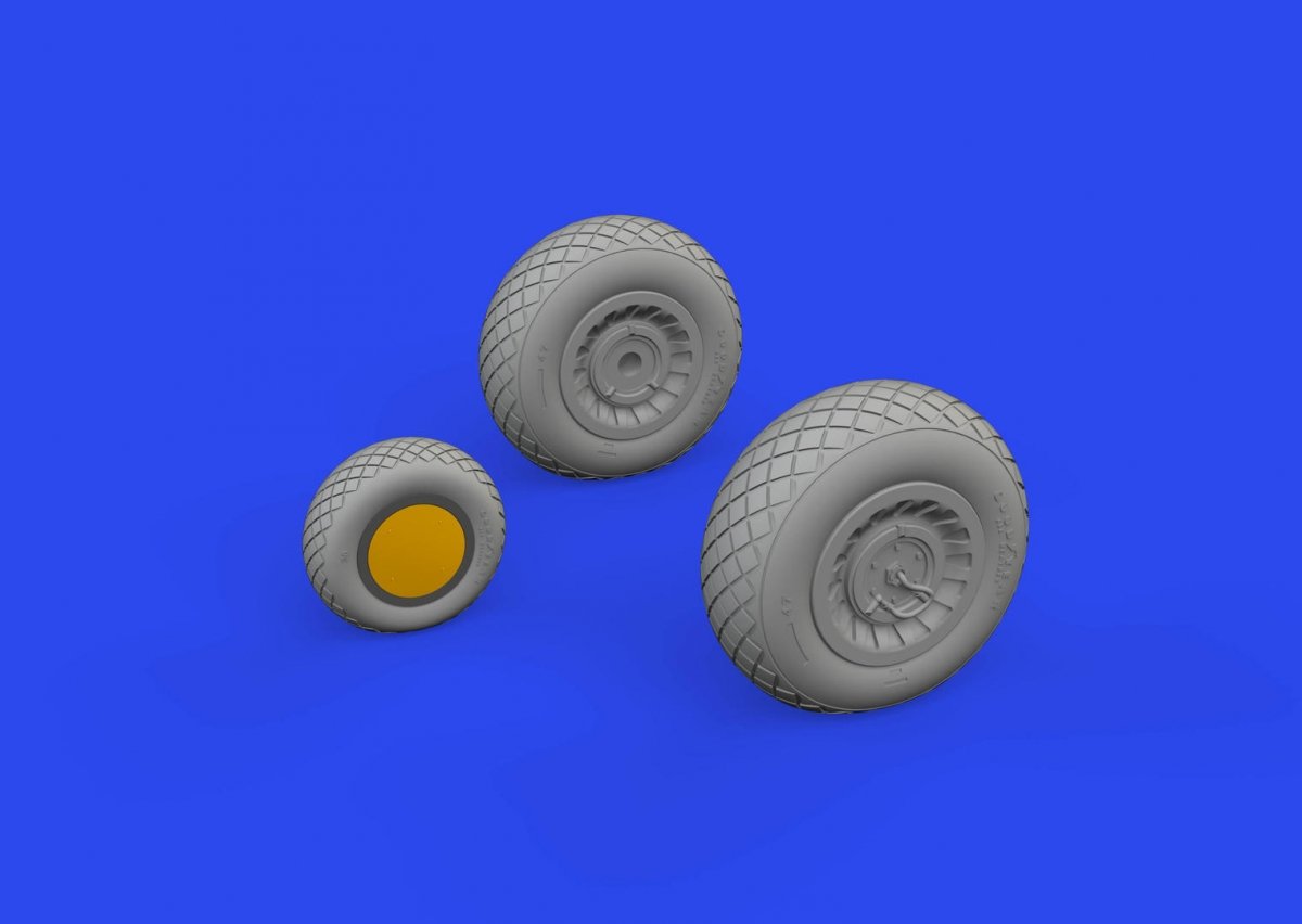 Eduard 648863 B-25J wheels HONG KONG MODELS 1/48 – zdjęcie 3