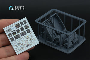 Quinta Studio QD+35144 AH-64A forward avionics bays 3D-Printed &amp;amp; coloured Interior on decal paper (Trumpeter) (with 3D-printed resin parts) 1/35 – zdjęcie 2