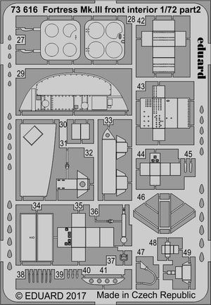 Eduard 73616 Fortress Mk. III front interior AIRFIX 1/72 – zdjęcie 2