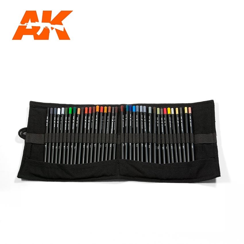 AK Interactive AK10048 WEATHERING PENCILS FULL RANGE CLOTH CASE – zdjęcie 3