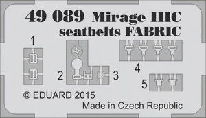 Eduard 49089 Mirage IIIC seatbelts FABRIC 1/48 EDUARD – image 2