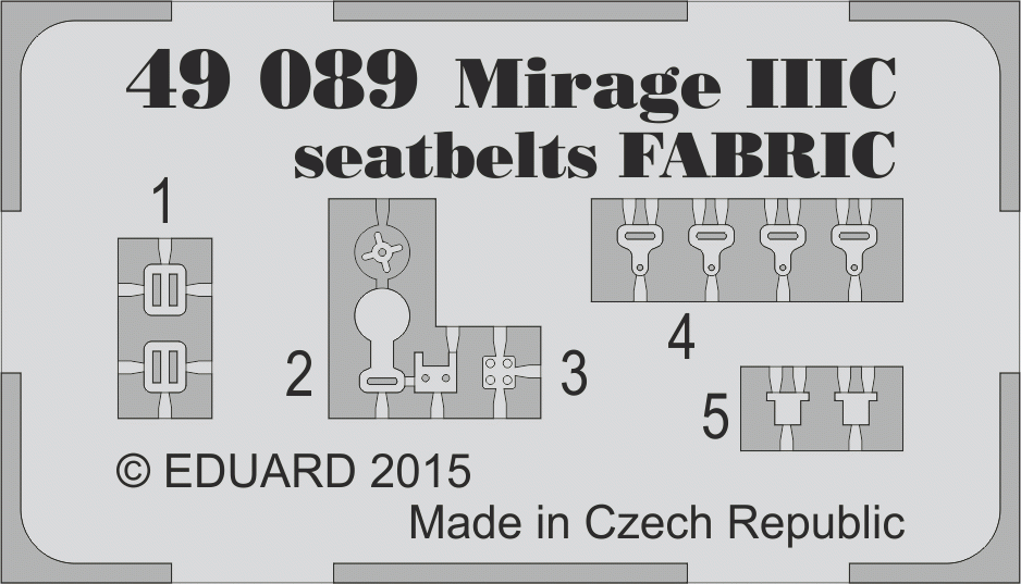 Eduard 49089 Mirage IIIC seatbelts FABRIC 1/48 EDUARD – image 2