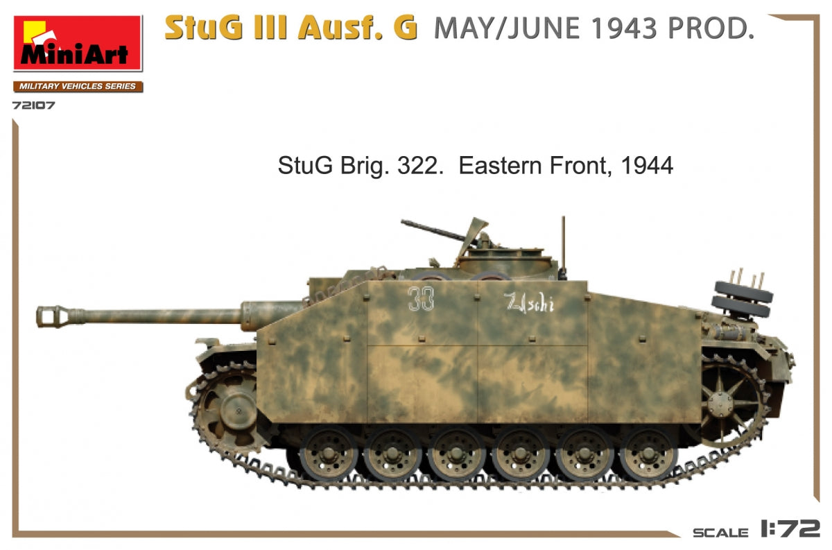MiniArt 72107 StuG III Ausf. G MAY/JUNE 1943 PROD. 1/72 – zdjęcie 8