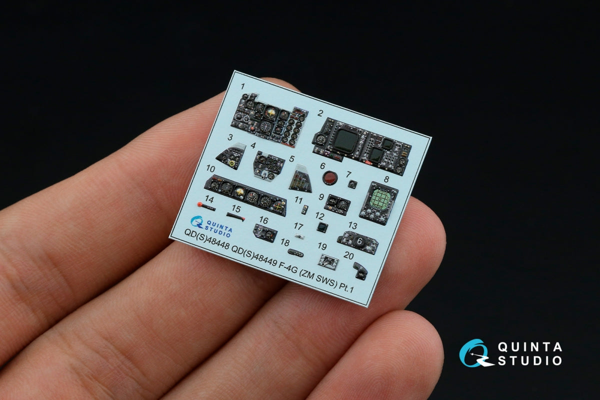 Quinta Studio QDS-48449 F-4G late 3D-Printed &amp;amp; coloured Interior on decal paper (Zoukei Mura SWS) (Small version) 1/48 – zdjęcie 4