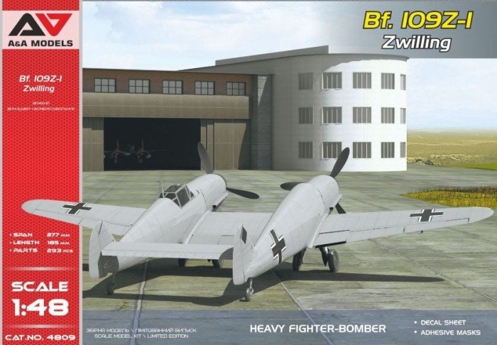 A&A Models 4809 Messerschmitt Bf. 109Z-1 Zwilling Heavy Fighter-Bomber 1/48