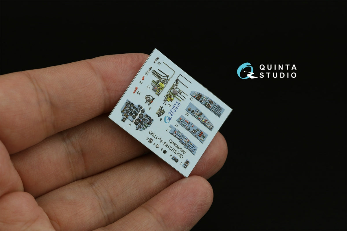 Quinta Studio QDS-72168 Su-17M3 3D-Printed coloured Interior on decal paper (Modelsvit) (small version) 1/72 – zdjęcie 2