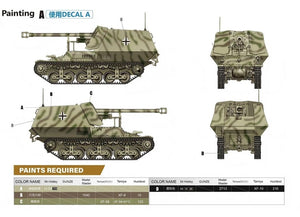 Zimi Model 35075 Marder I 7,5 cm PaK.40/1 auf Gw.Lr.s.(f) Sd.Kfz.135 German 50 ton type SSy45 Flatcar Schwerer Platformwagen 2 in 1 1/35