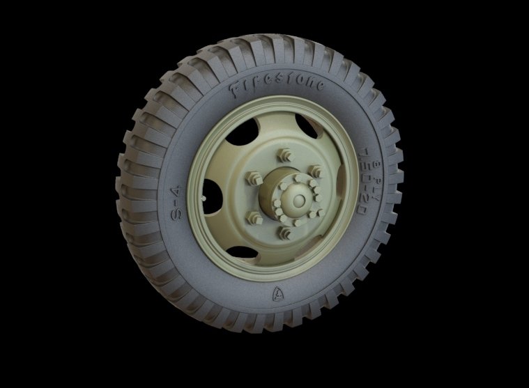 Ensemble de roues de route Panzer Art RE35-313 GMC (Firestone) 1/35