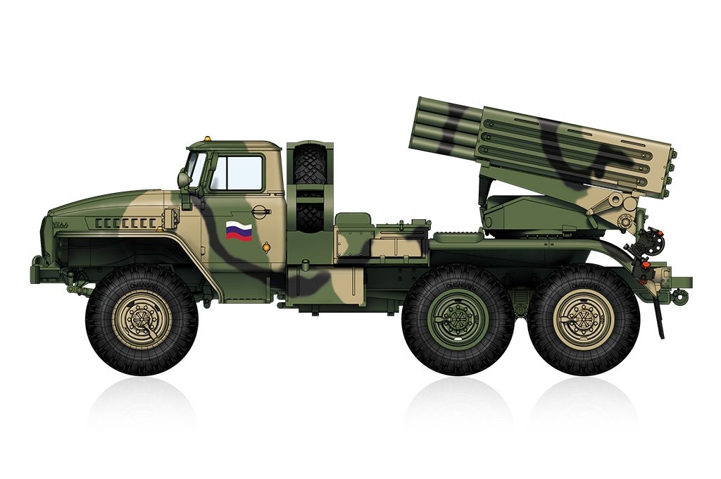 Hobby Boss 82932 Russian BM-21 "Hail" self-propelled rocket launcher late model 1/72