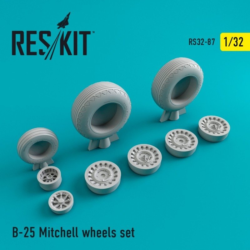 RESKIT RS32-0087 B-25 Mitchell wheels set 1/32