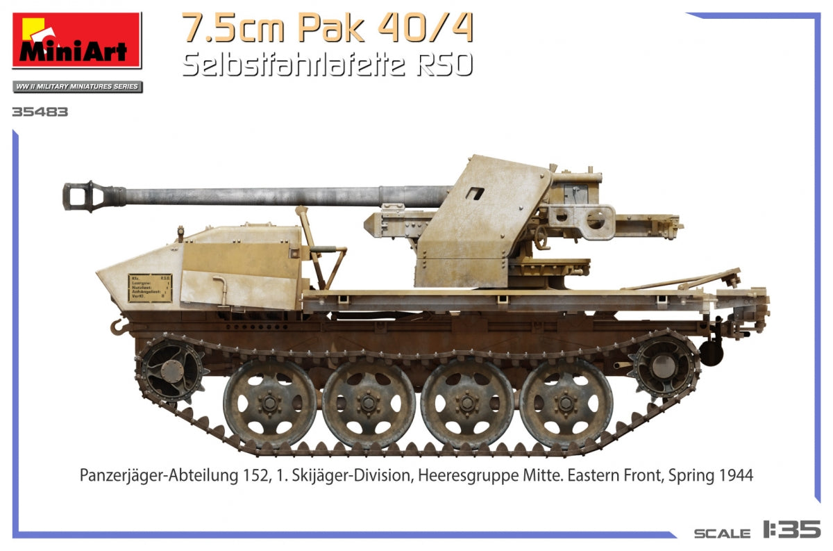 MiniArt 35483 7.5cm Pak 40/4. Selbstfahrlafette RSO 1/35 – zdjęcie 16