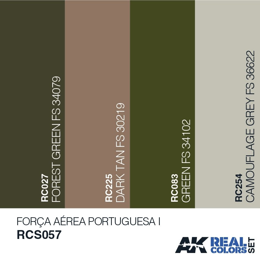 AK Interactive RCS057 FORÇA AÉREA PORTUGUESA I ‘WRAP-AROUND 1990S’ (A-7 CORSAIR, FIAT G.91, AVIOCAR, FTB) 4x10ml – Bild 2