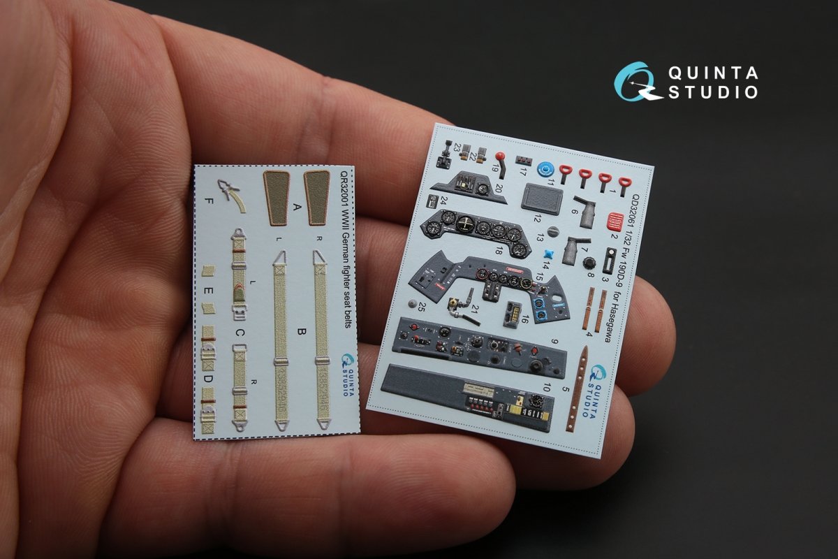 Quinta Studio QD32061 FW 190D-9 3D-Printed &amp;amp; coloured Interior on decal paper (for Hasegawa kit) 1/32 – zdjęcie 2