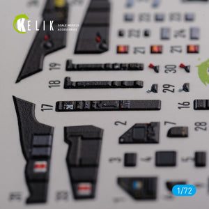 KELIK K72120 Mirage 2000D interior 3D decals forModelSvit kit 1/72 – zdjęcie 3