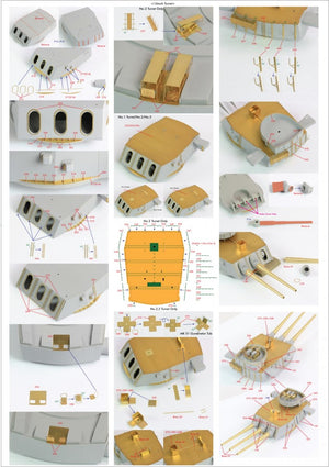 Pontos 22002F1 USS BB-63 Missouri 1945 Detail Up Set (Without wooden deck) 1/200 – zdjęcie 33