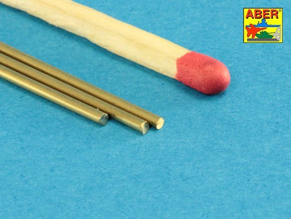 Aber BR12 Brass round rods Ø 1.2mm length 250mm x 3 pcs. – image 4