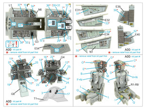 Quinta Studio QD48395 F-14A 3D-Printed &amp;amp; coloured Interior on decal paper (Hobby Boss) 1/48 – zdjęcie 2