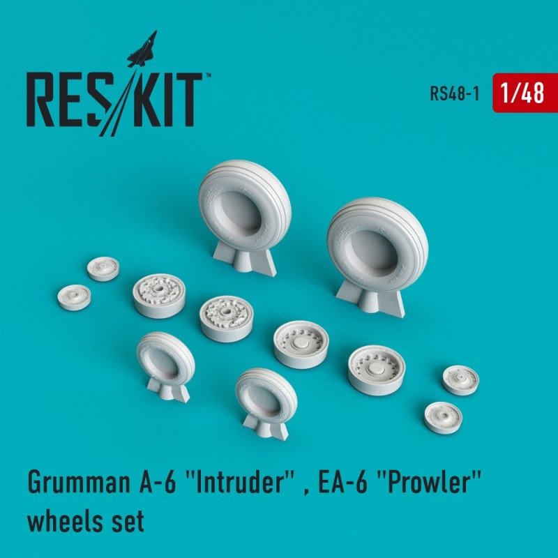 RESKIT RS48-0001 A-6 Intruder / EA-6 &amp;quot;Prowler&amp;quot; wheels set 1/48