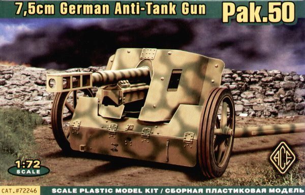 ACE 72246 Pak.50 7.5 cm German Anti-Tank Gun 1/72