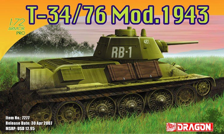 Dragon 7277 T-34/76 Mod.1943 1/72