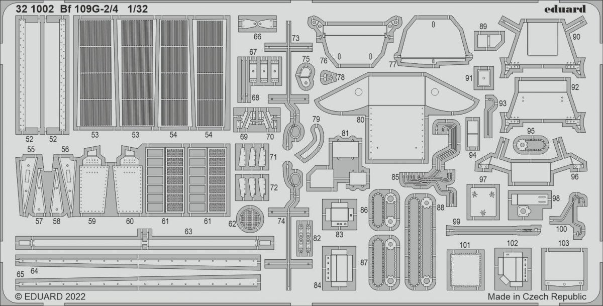 Eduard 321002 Bf 109G-2/4 REVELL 1/32 – zdjęcie 2