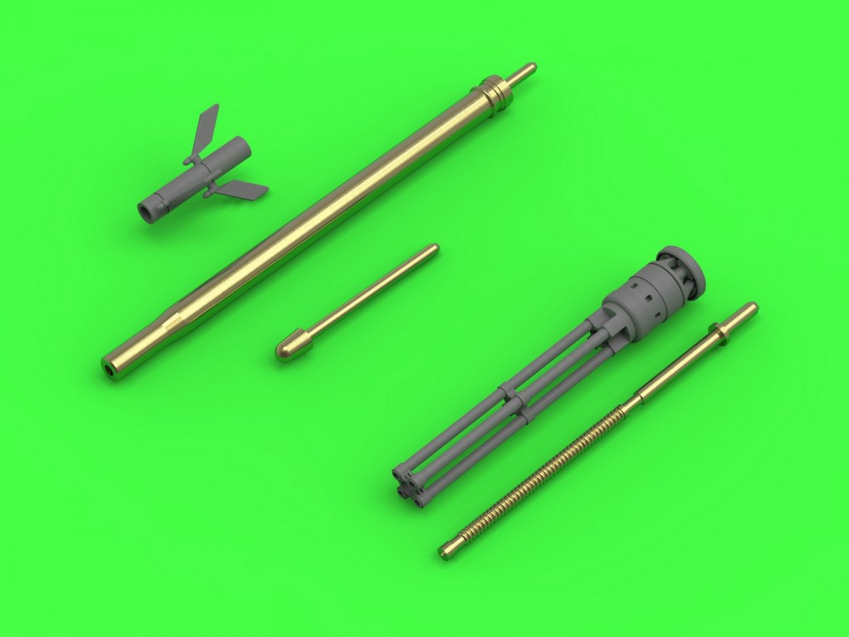 Master AM-72-110 Mi-24 (Hind D/E) - JakB-12.7 machine gun barrel and DUAS probe (metal and resin parts) 1/72 – zdjęcie 3