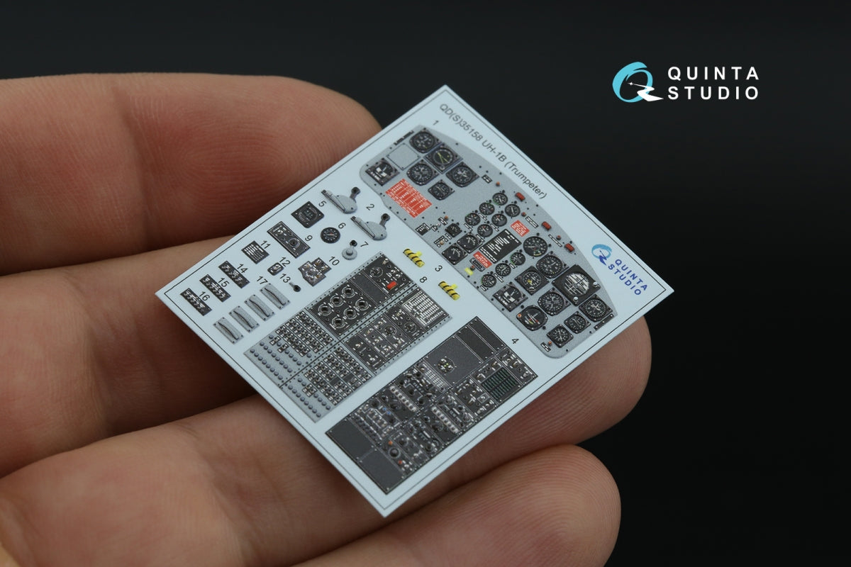 Quinta Studio QDS-35158 UH-1B 3D-Printed &amp;amp; colored Interior on decal paper (Trumpeter) (Small version) 1/35 – image 9