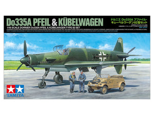 Tamiya 25206 Dornier Do335A Pfeil &amp;amp; Kubelwagen Type 82 Set 1/48 – zdjęcie 2