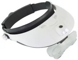 Lightcraft LC1766 Pro LED Headband Magnifier Kit with Bi-Plate, 5 Lenses, Magnification 1x 3x 3.5x 6x