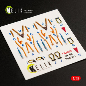 KELIK K48055 IA-58 PUCARA INTERIOR 3D DECALS FOR KINETIC KIT 1/48 – zdjęcie 3
