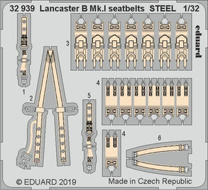 Eduard 32939 Lancaster B Mk. And seatbelts STEEL 1/32 HONG KONG MODELS