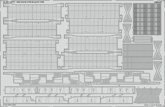 Eduard 53297 USS Nimitz CVN-68 part 3 TRUMPETER 1/350