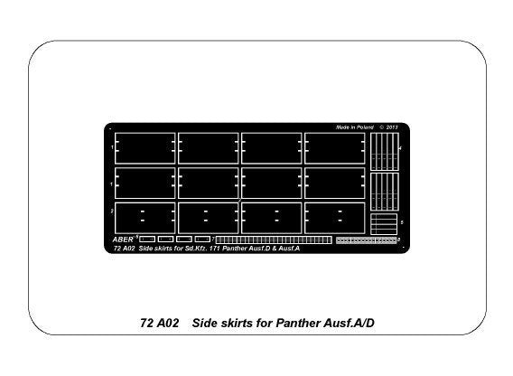 Aber 72A02 Side skirts for Panther A/D 1/72 – image 5