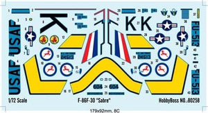 Hobby Boss 80258 F-86F-30 Sabre 1/72 – immagine 2