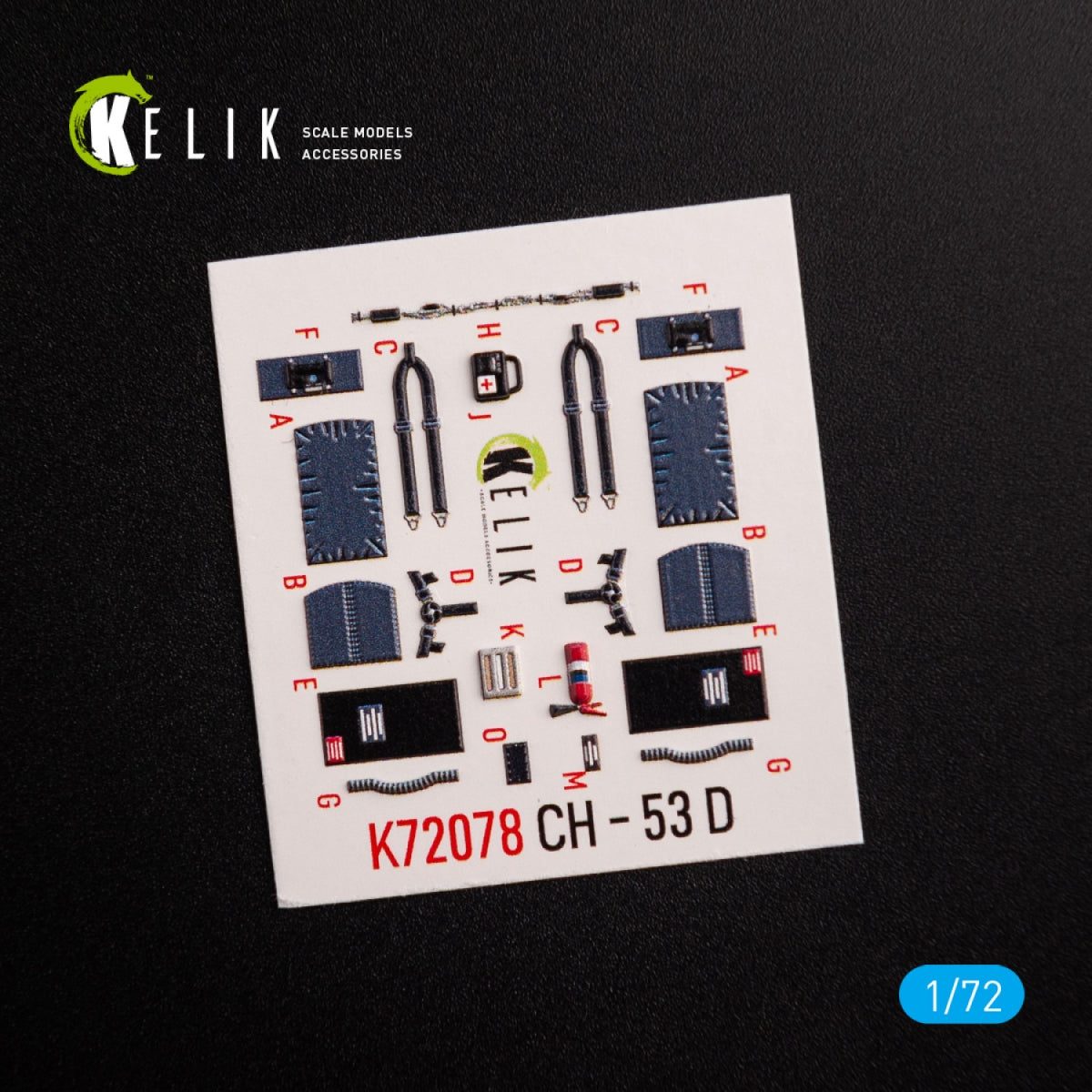 KELIK K72078 CH-53D Sea Stallion interior 3D decals for Fujimi/Academy kit 1/72 – image 2