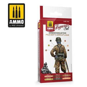 AMMO of Mig Jimenez 7042 Erbsenmuster Pea Dot Camouflage Figures Set Set 6x17ml – zdjęcie 2