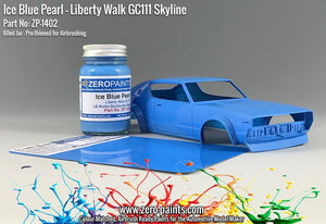Zero Paints ZP-1402 - Ice Blue Pearl Paint for Liberty Walk GC111 Skyline (Ken Mary) 60ml – zdjęcie 2