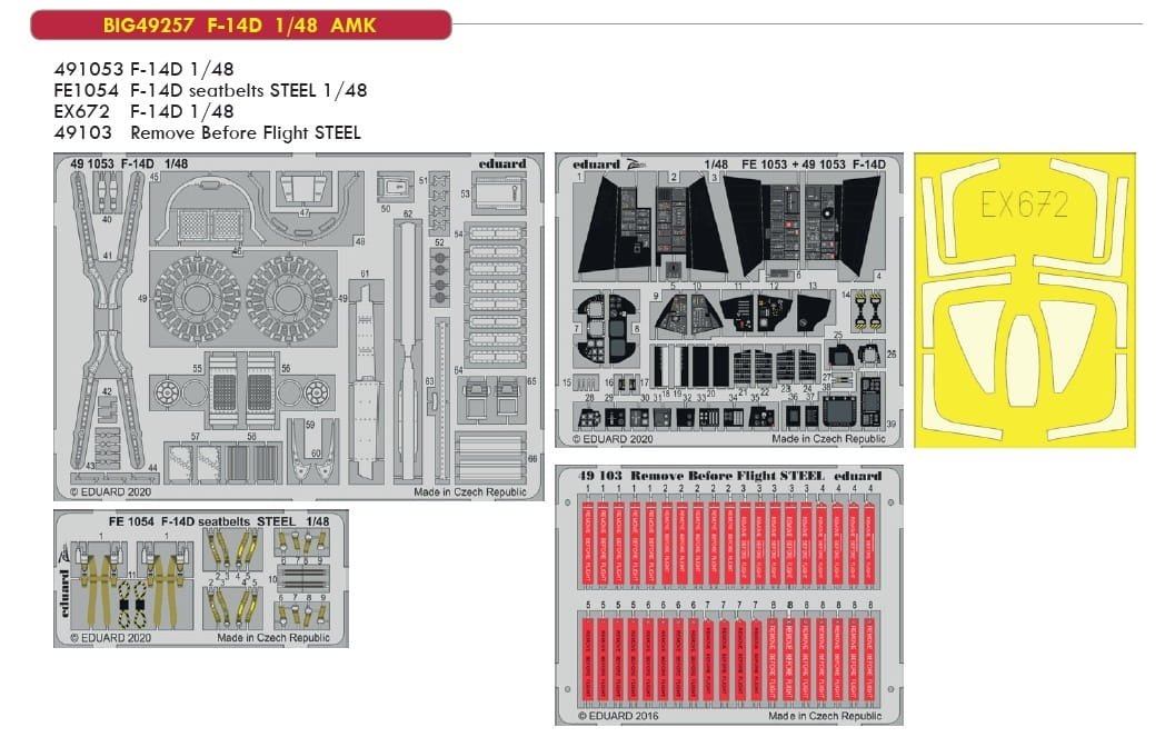 Eduard BIG49257 F-14D 1/48 for AMK – immagine 2