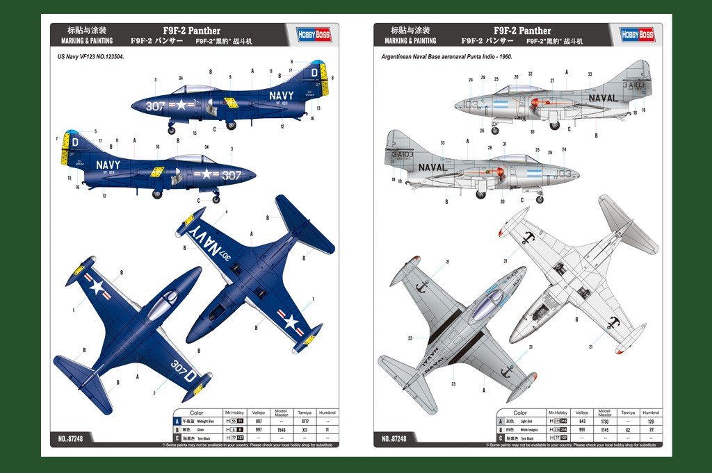 Hobby Boss 87248 Grumann F9F-2 Panther 1/72 – zdjęcie 4