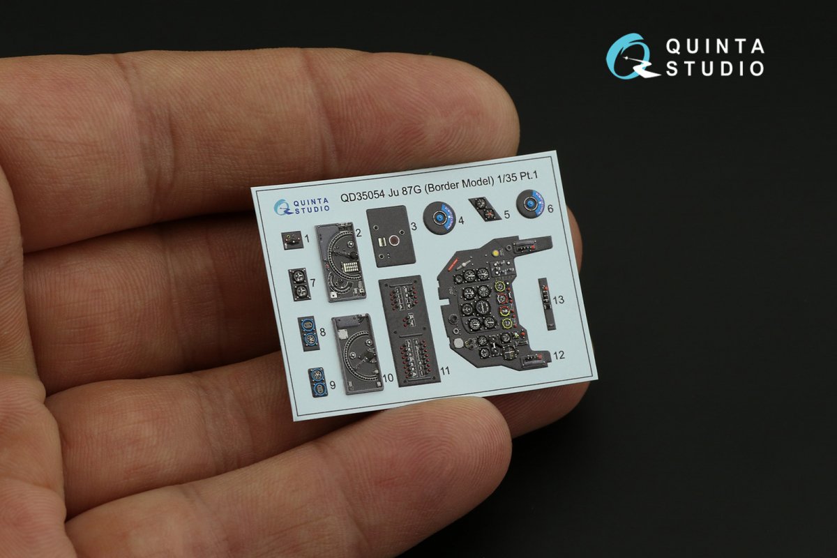 Quinta Studio QD35054 Ju 87G 3D-Printed &amp;amp; coloured Interior on decal paper ( Border Model ) 1/35 – zdjęcie 9