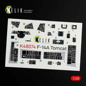 KELIK K48074 F-14A TOMCAT INTERIOR 3D DECALS FOR ITALERI KIT 1/48 – zdjęcie 2
