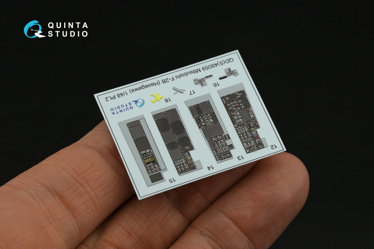 Quinta Studio QDS-48059 Mitsubishi F-2B 3D-Printed coloured Interior on decal paper (Hasegawa) (small version) 1/48 – zdjęcie 4