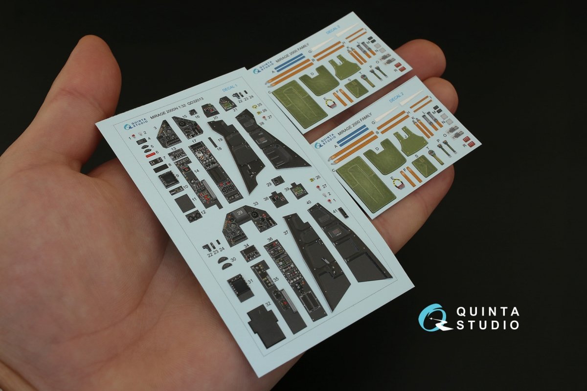 Quinta Studio QD32013 Mirage 2000N 3D-Printed &amp;amp; coloured Interior on decal paper (for Kitty Hawk kit) 1/32 – zdjęcie 2