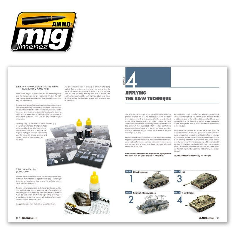 AMMO of Mig Jimenez 6016 BLACK &amp;amp; WHITE TECHNIQUE (English) – zdjęcie 5